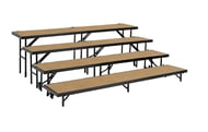 NPS Choral Risers, 4 Level Tapered Edge, Hoardboard